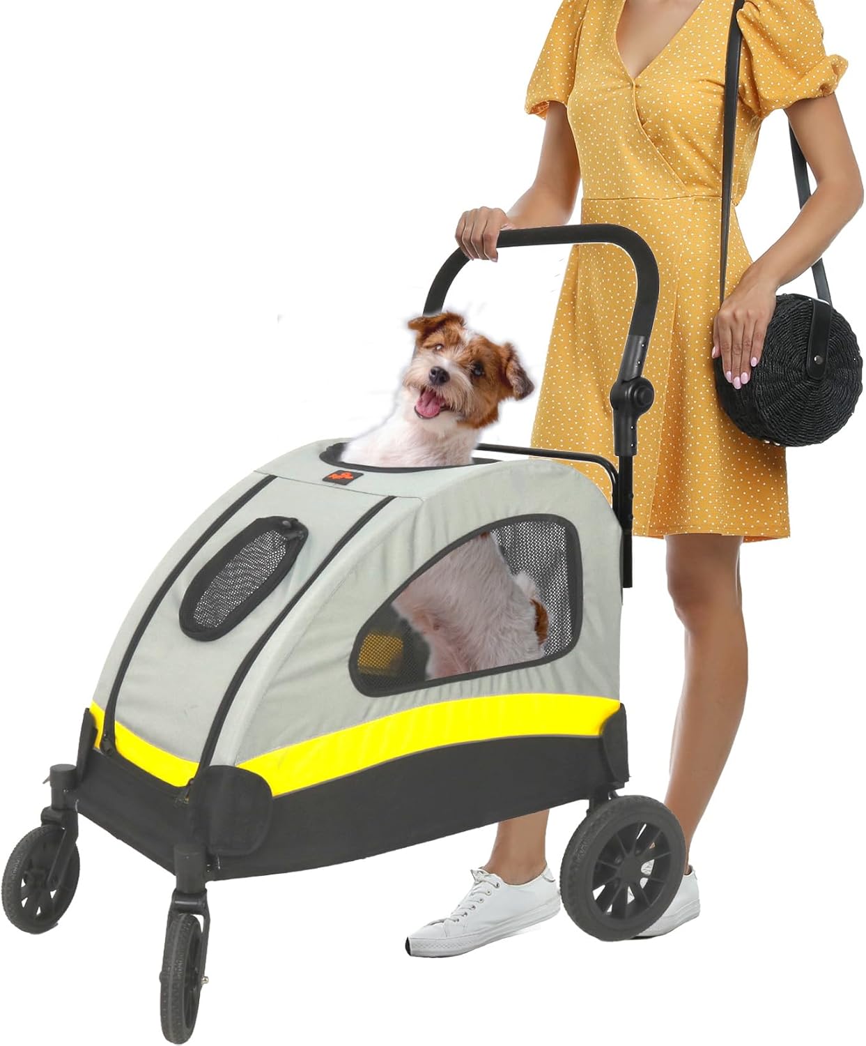 Spud Jax Petshop Dog Stroller Large Foldable Pet Travel Cart Dog Stroller Large Foldable Pet Travel Cart Pet Care > Cat Supplies > Cat Carriers & Crates