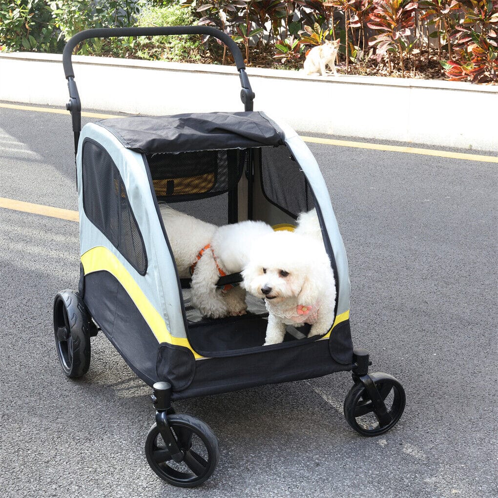 Spud Jax Petshop Dog Stroller w/ Divider, Foldable Pet Cart Dog Stroller w/ Divider, Foldable Pet Cart Pet Care > Cat Supplies > Cat Carriers & Crates