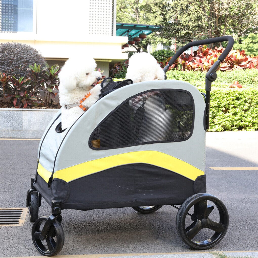 Spud Jax Petshop Dog Stroller w/ Divider, Foldable Pet Cart Dog Stroller w/ Divider, Foldable Pet Cart Pet Care > Cat Supplies > Cat Carriers & Crates