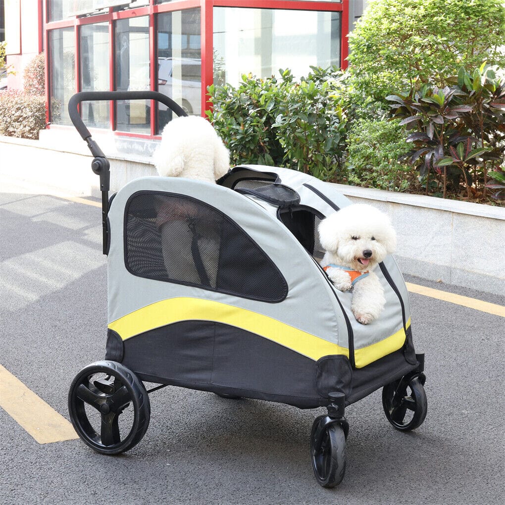 Spud Jax Petshop Dog Stroller w/ Divider, Foldable Pet Cart Dog Stroller w/ Divider, Foldable Pet Cart Pet Care > Cat Supplies > Cat Carriers & Crates