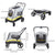 Spud Jax Petshop Dog Stroller w/ Rain Cover Foldable Pet Cart Dog Stroller w/ Rain Cover Foldable Pet Cart Pet Care > Cat Supplies > Cat Carriers & Crates