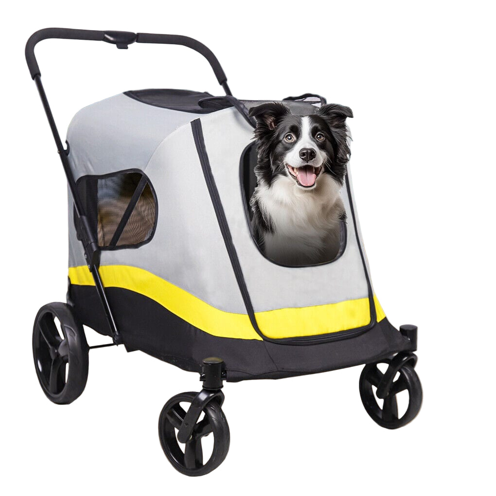 Spud Jax Petshop Dog Stroller w/ Rain Cover Foldable Pet Cart Dog Stroller w/ Rain Cover Foldable Pet Cart Pet Care > Cat Supplies > Cat Carriers & Crates
