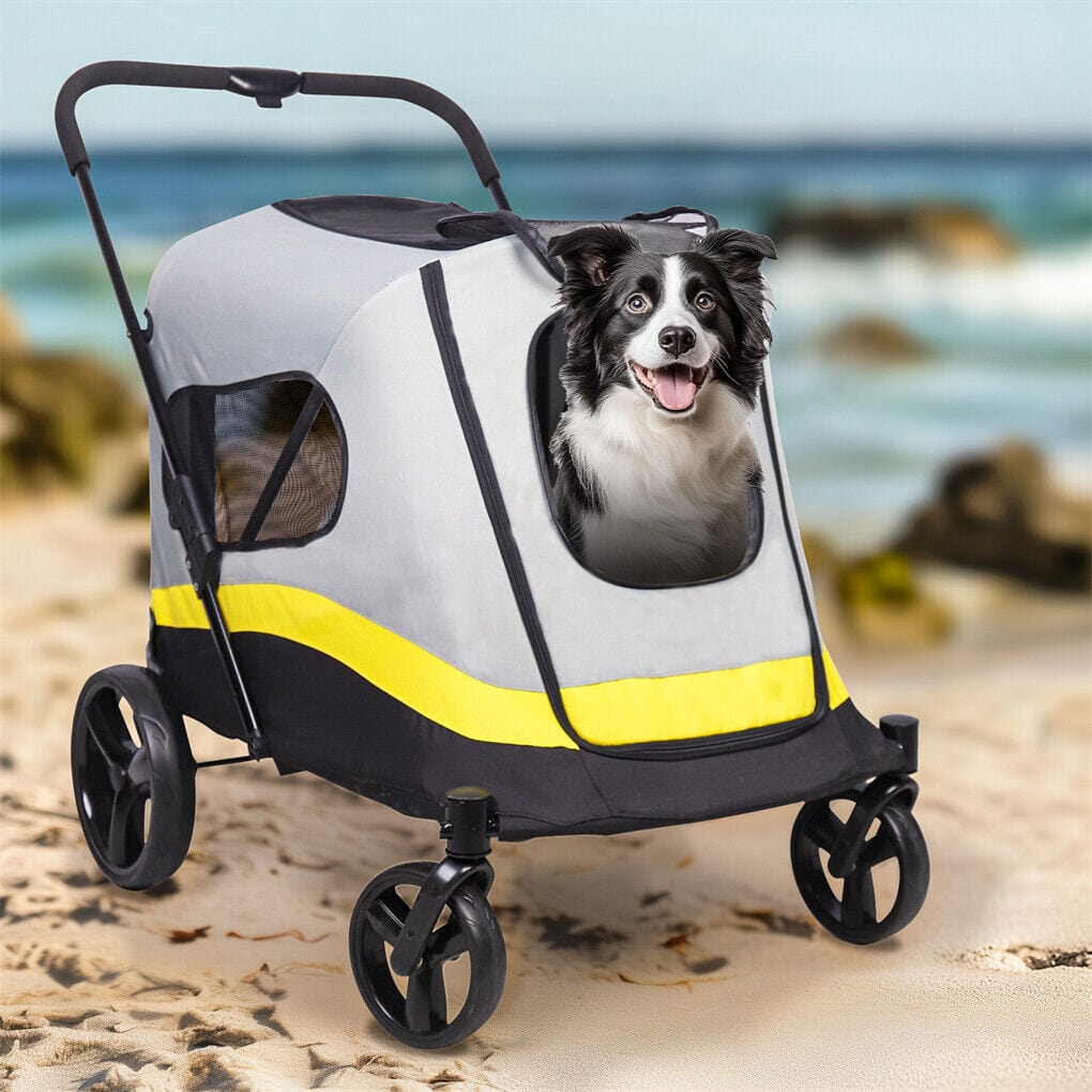 Spud Jax Petshop Dog Stroller w/ Rain Cover Foldable Pet Cart Dog Stroller w/ Rain Cover Foldable Pet Cart Pet Care > Cat Supplies > Cat Carriers & Crates