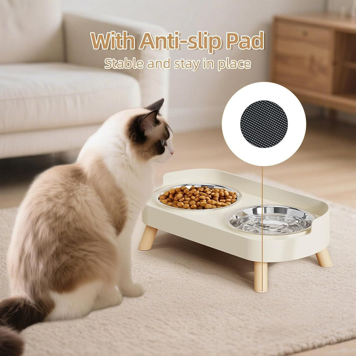 Spud Jax Petshop Elevated Cat Bowl Elevated Cat Bowl Pet Care > Dog Supplies > Dog Bowls, Feeders & Waterers