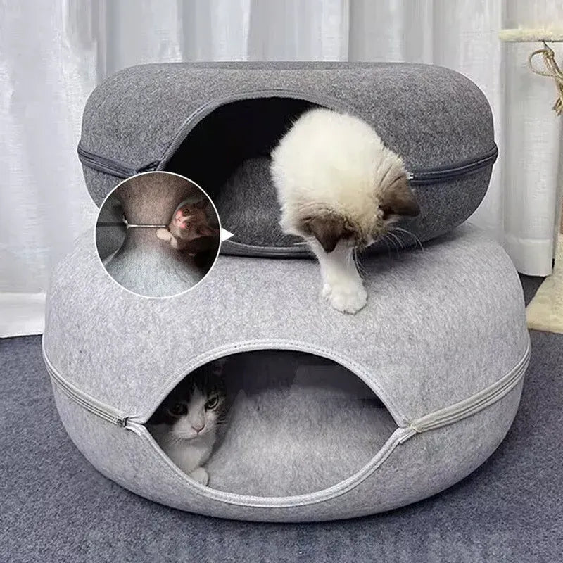 Spud Jax Petshop Felt Cat Tunnel - Dark Grey Felt Cat Tunnel - Dark Grey Pet Care > Cat Supplies > Cat Furniture