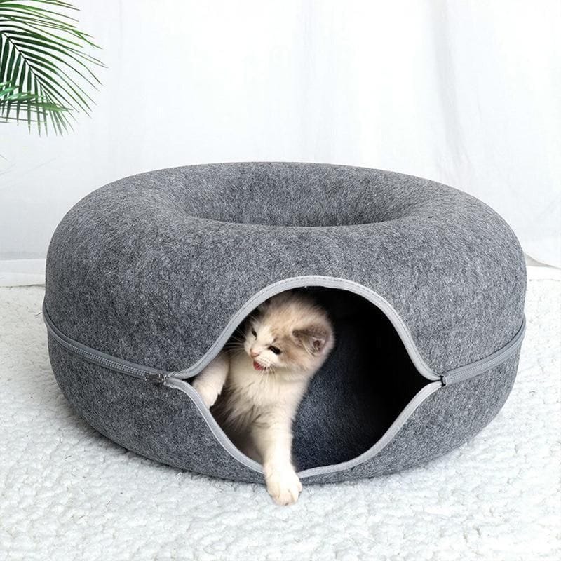 Spud Jax Petshop Felt Cat Tunnel - Dark Grey Felt Cat Tunnel - Dark Grey Pet Care > Cat Supplies > Cat Furniture