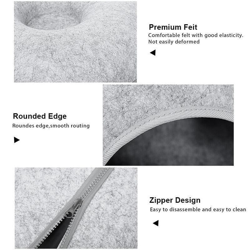Spud Jax Petshop Felt Cat Tunnel - Dark Grey Felt Cat Tunnel - Dark Grey Pet Care > Cat Supplies > Cat Furniture