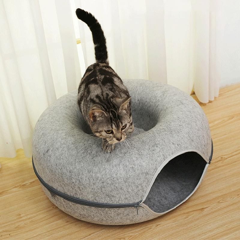 Spud Jax Petshop Felt Cat Tunnel - Dark Grey Felt Cat Tunnel - Dark Grey Pet Care > Cat Supplies > Cat Furniture
