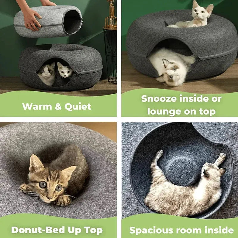 Spud Jax Petshop Felt Cat Tunnel - Dark Grey Felt Cat Tunnel - Dark Grey Pet Care > Cat Supplies > Cat Furniture