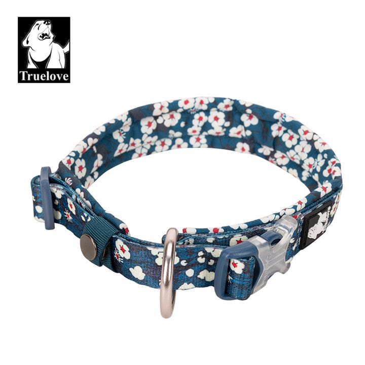 Spud Jax Petshop Floral Collar Saxony Blue XL Pet Care > Dog Supplies