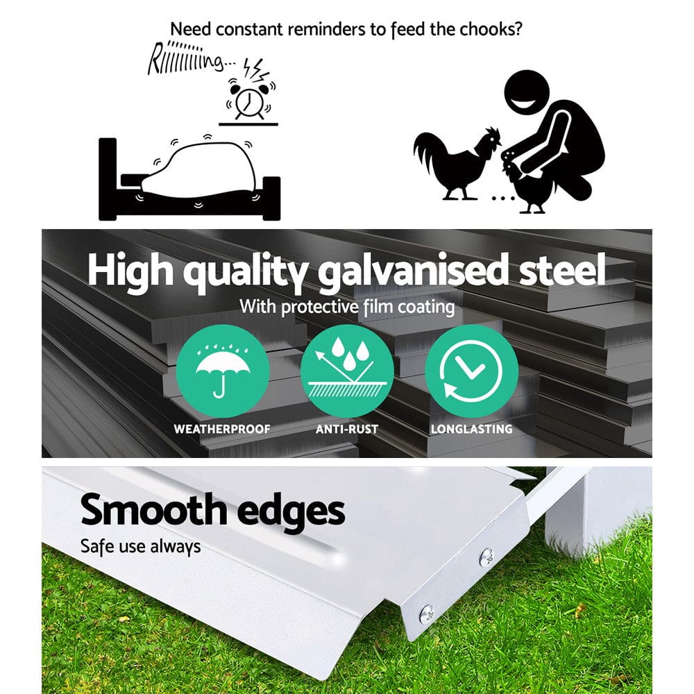 Spud Jax Petshop Giantz Auto Chicken Feeder Automatic Chook Poultry Treadle Self Opening Coop Giantz Auto Chicken Feeder Automatic Chook Poultry Treadle Self Opening Coop Pet Care