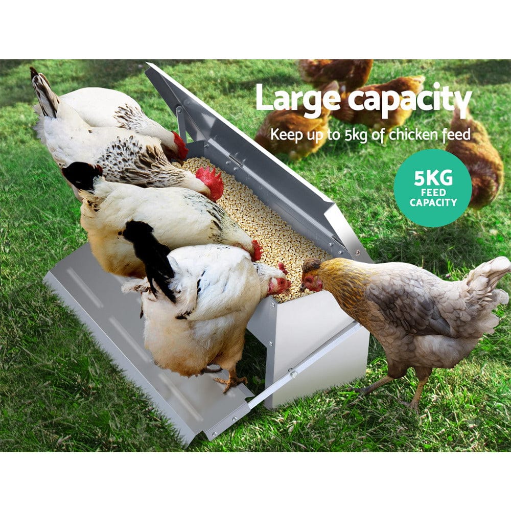 Spud Jax Petshop Giantz Auto Chicken Feeder Automatic Chook Poultry Treadle Self Opening Coop Giantz Auto Chicken Feeder Automatic Chook Poultry Treadle Self Opening Coop Pet Care