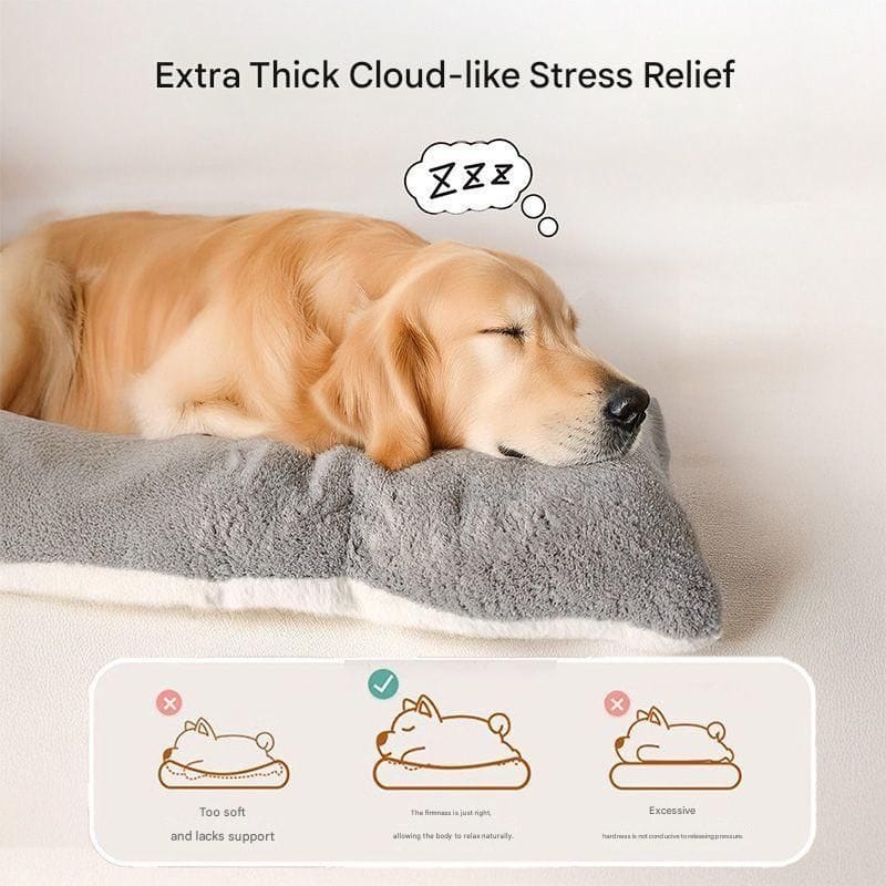Spud Jax Petshop Grey Large Plush Dog Bed - Extra Thick Winter Warmth, Machine Washable & Non-Slip Pet Mat for Large Dogs (90cm) Grey Large Plush Dog Bed - Extra Thick Winter Warmth, Machine Washable & Non-Slip Pet Mat for Large Dogs (90cm) Pet Care > Dog Supplies > Dog Beds