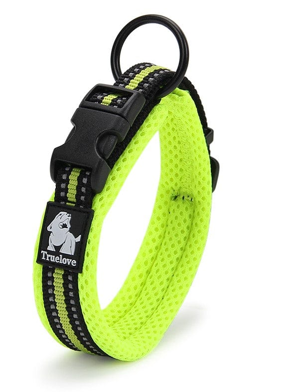 Spud Jax Petshop Heavy Duty Reflective Collar Neon Yellow L Pet Care > Dog Supplies