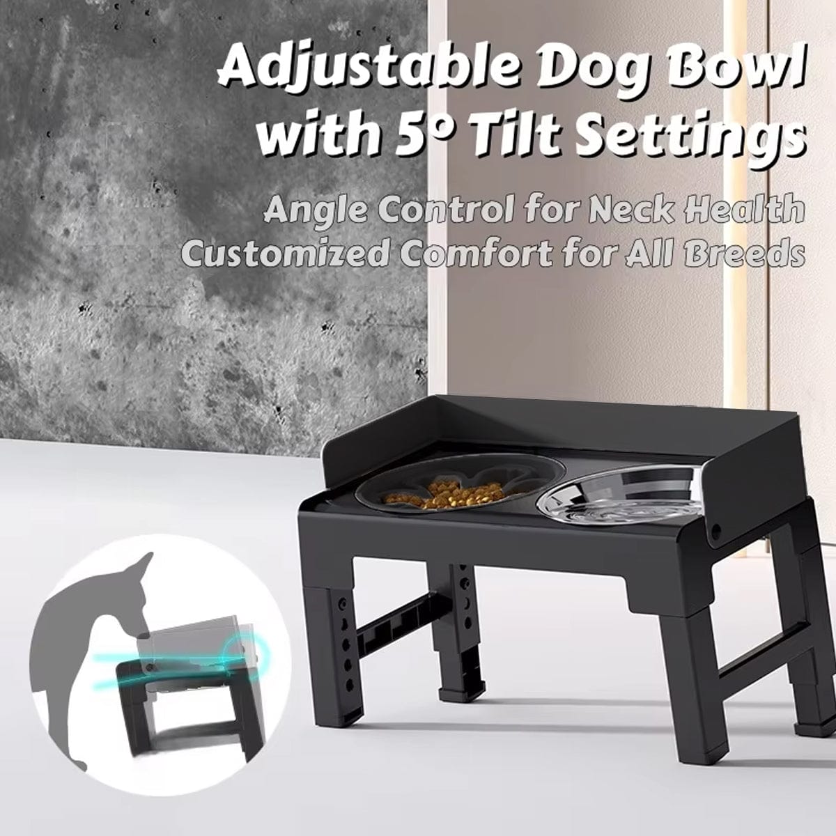 Spud Jax Petshop Height Adjustable Pet Feeding Bowl Dog Bowl Elevated Pet Dish Food Water Bowl Height Adjustable Pet Feeding Bowl Dog Bowl Elevated Pet Dish Food Water Bowl Pet Care > Dog Supplies > Dog Bowls, Feeders & Waterers