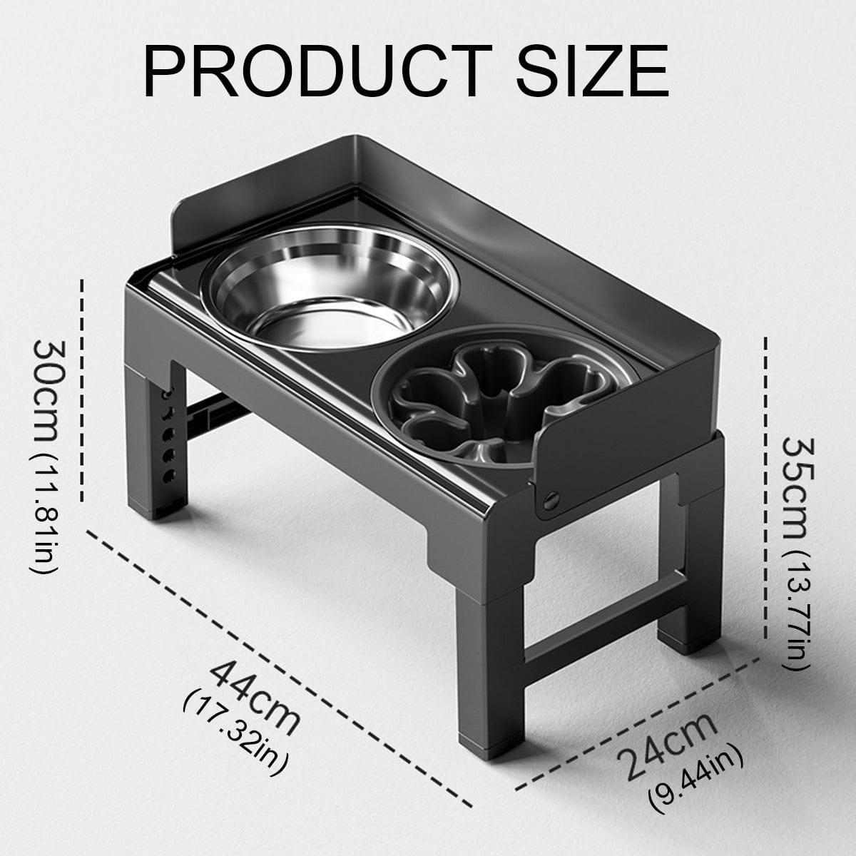 Spud Jax Petshop Height Adjustable Pet Feeding Bowl Dog Bowl Elevated Pet Dish Food Water Bowl Height Adjustable Pet Feeding Bowl Dog Bowl Elevated Pet Dish Food Water Bowl Pet Care > Dog Supplies > Dog Bowls, Feeders & Waterers