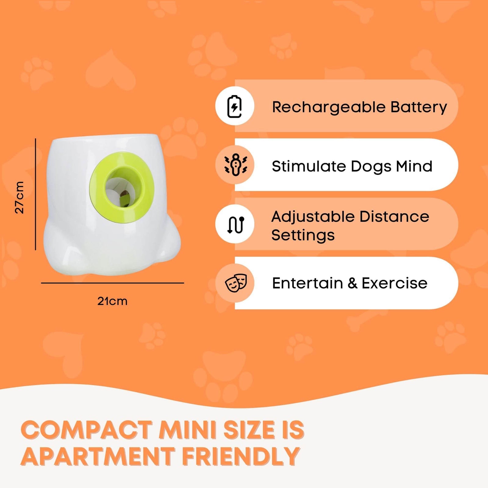 Spud Jax Petshop Hyper Fetch Mini Dog Ball Launcher - Automatic Interactive Indoor Small Pet Toy Hyper Fetch Mini Dog Ball Launcher - Automatic Interactive Indoor Small Pet Toy Pet Care > Toys > Dog Toys
