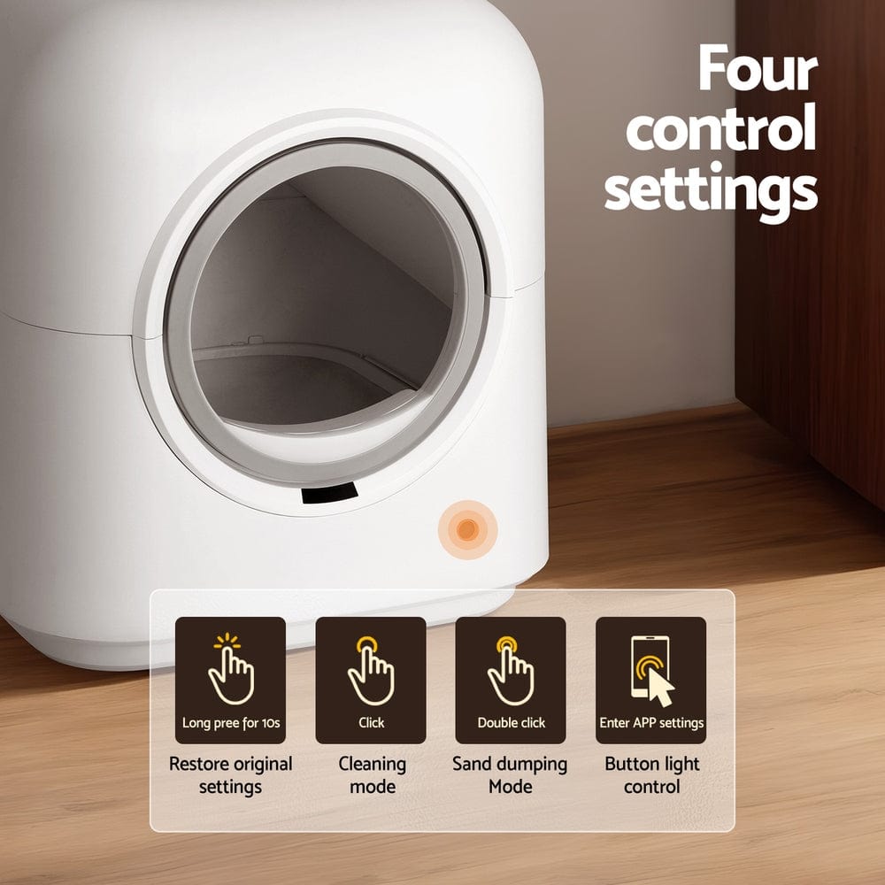 Spud Jax Petshop i.Pet Automatic Cat Litter Box Self-Cleaning Smart Large Toilet Tray App Control Pet Care > Cat Supplies