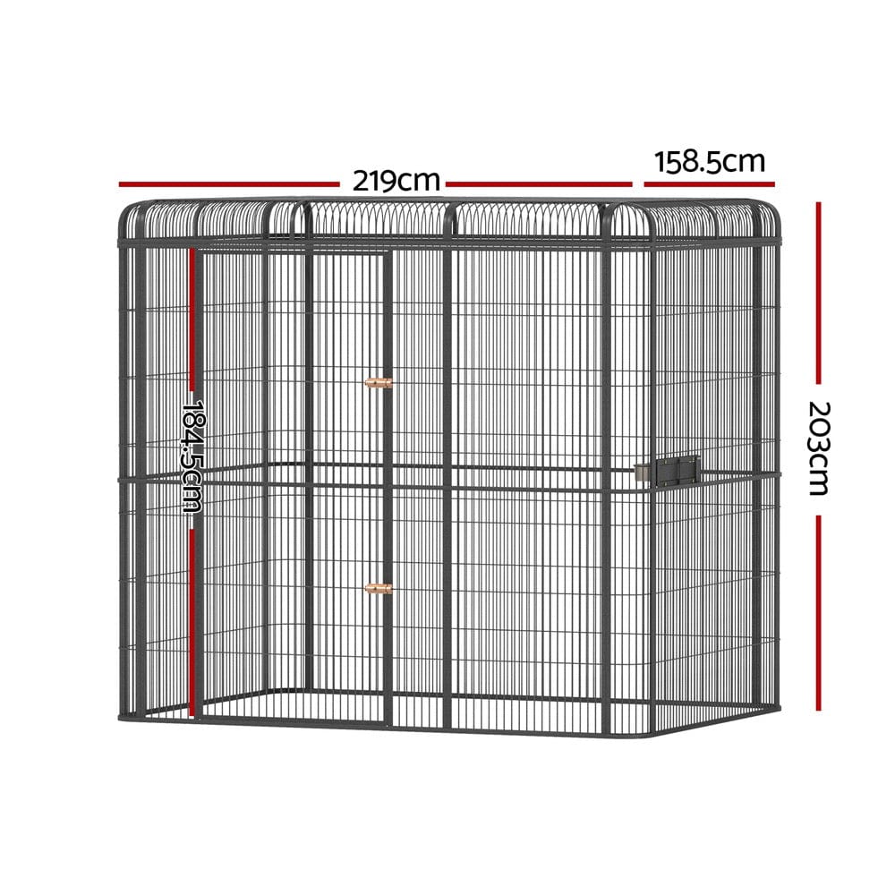 Spud Jax Petshop i.Pet Bird Cage Large Walk-in Aviary Budgie Perch Cage Parrot Pet Huge 203cm Pet Care > Bird