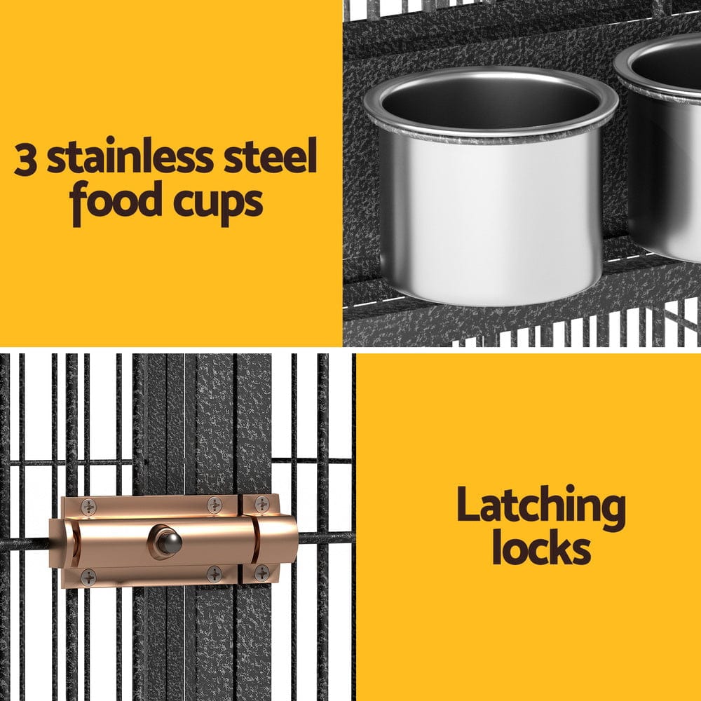 Spud Jax Petshop i.Pet Bird Cage Large Walk-in Aviary Budgie Perch Cage Parrot Pet Huge 203cm Pet Care > Bird