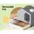 Spud Jax Petshop i.Pet Cat Litter Box Large Tray Kitty Toilet Fully Enclosed House Hooded Scoop Mat Grey Pet Care > Cat Supplies > Cat Litter