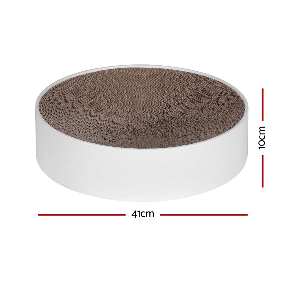 Spud Jax Petshop i.Pet Cat Scratching Board Scratcher Cardboard Kitten Indoor Round Bed Catnip Pet Care > Cat Supplies > Cat Scratchers