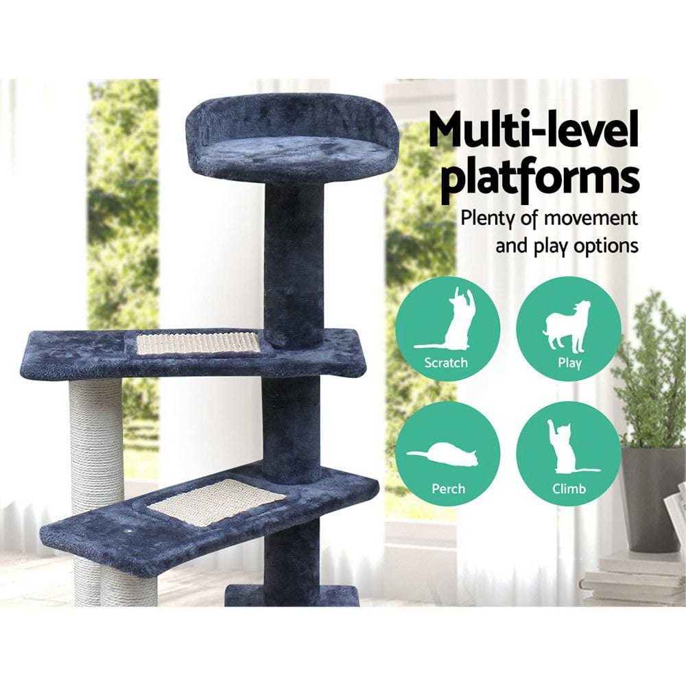 Spud Jax Petshop i.Pet Cat Tree 100cm Trees Scratching Post Scratcher Tower Condo House Furniture Wood Steps Pet Care