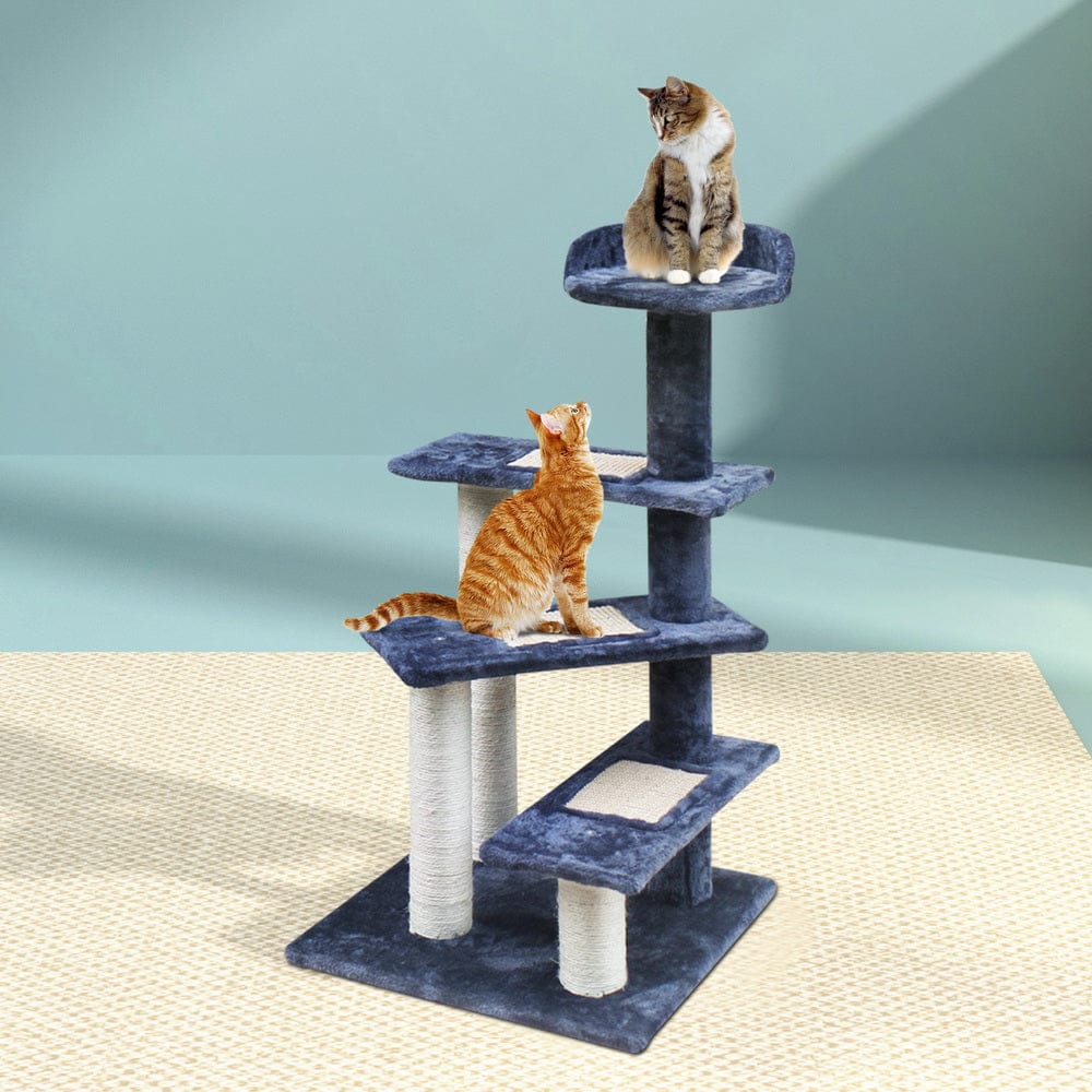 Spud Jax Petshop i.Pet Cat Tree 100cm Trees Scratching Post Scratcher Tower Condo House Furniture Wood Steps Pet Care