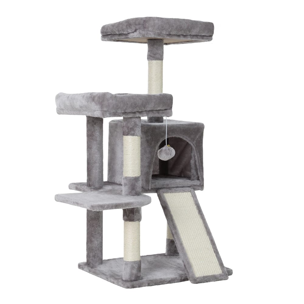 Spud Jax Petshop i.Pet Cat Tree 103cm Tower Scratching Post Scratcher Wood Condo House Trees Grey Pet Care > Cat Supplies > Cat Scratching Posts