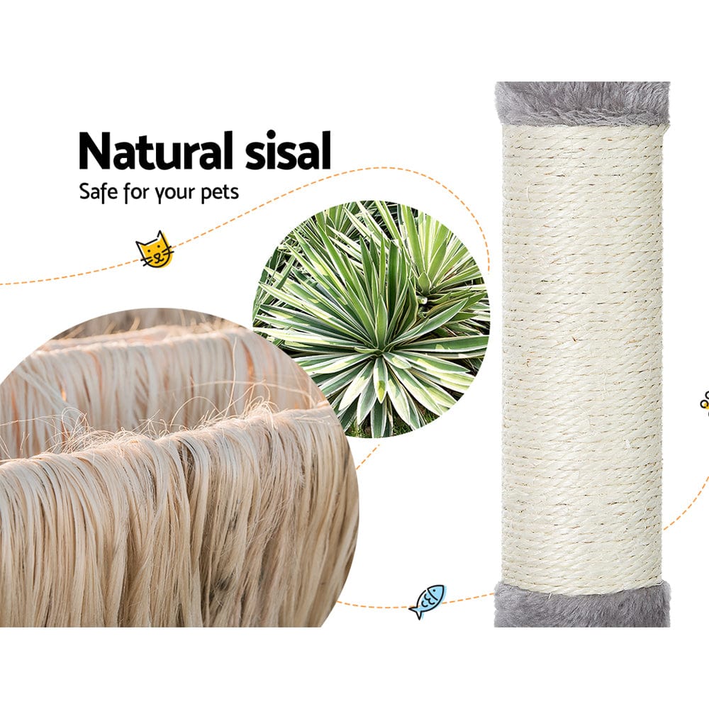 Spud Jax Petshop i.Pet Cat Tree 103cm Tower Scratching Post Scratcher Wood Condo House Trees Grey Pet Care > Cat Supplies > Cat Scratching Posts