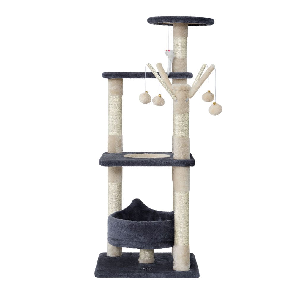Spud Jax Petshop i.Pet Cat Tree 110cm Tower Scratching Post Scratcher Wood Condo House Bed Toys Pet Care > Cat Supplies