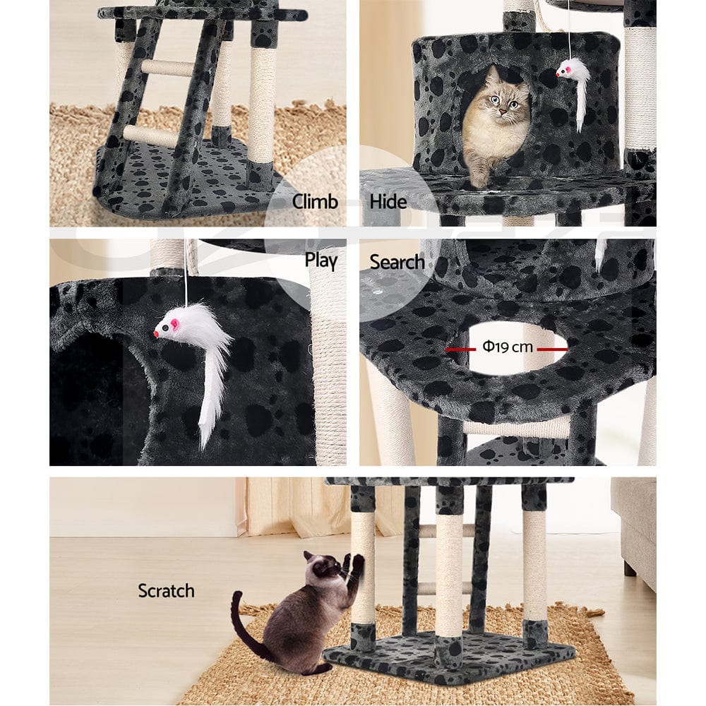 Spud Jax Petshop i.Pet Cat Tree 120cm Trees Scratching Post Scratcher Tower Condo House Furniture Wood 120cm Pet Care