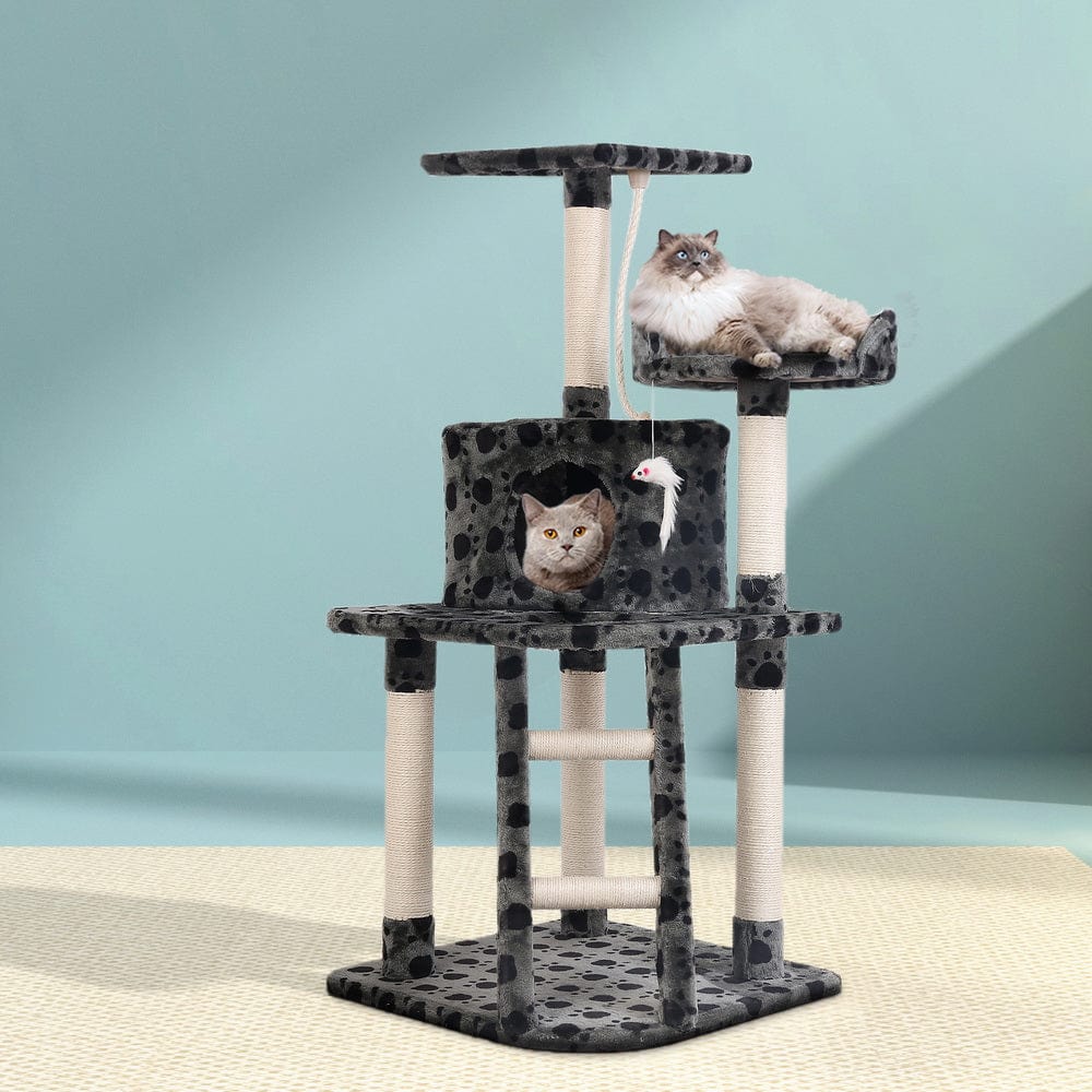 Spud Jax Petshop i.Pet Cat Tree 120cm Trees Scratching Post Scratcher Tower Condo House Furniture Wood 120cm Pet Care