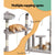Spud Jax Petshop i.Pet Cat Tree 135cm Tower Scratching Post Scratcher Wood Condo House Toys Grey Pet Care > Cat Supplies