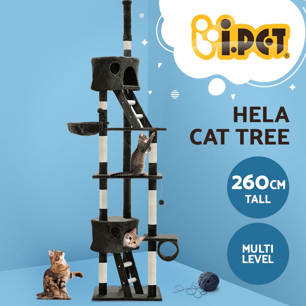 Spud Jax Petshop i.Pet Cat Tree 260cm Trees Scratching Post Scratcher Tower Condo House Furniture Wood Pet Care