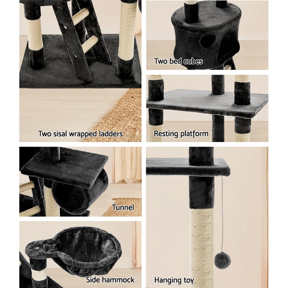 Spud Jax Petshop i.Pet Cat Tree 260cm Trees Scratching Post Scratcher Tower Condo House Furniture Wood Pet Care