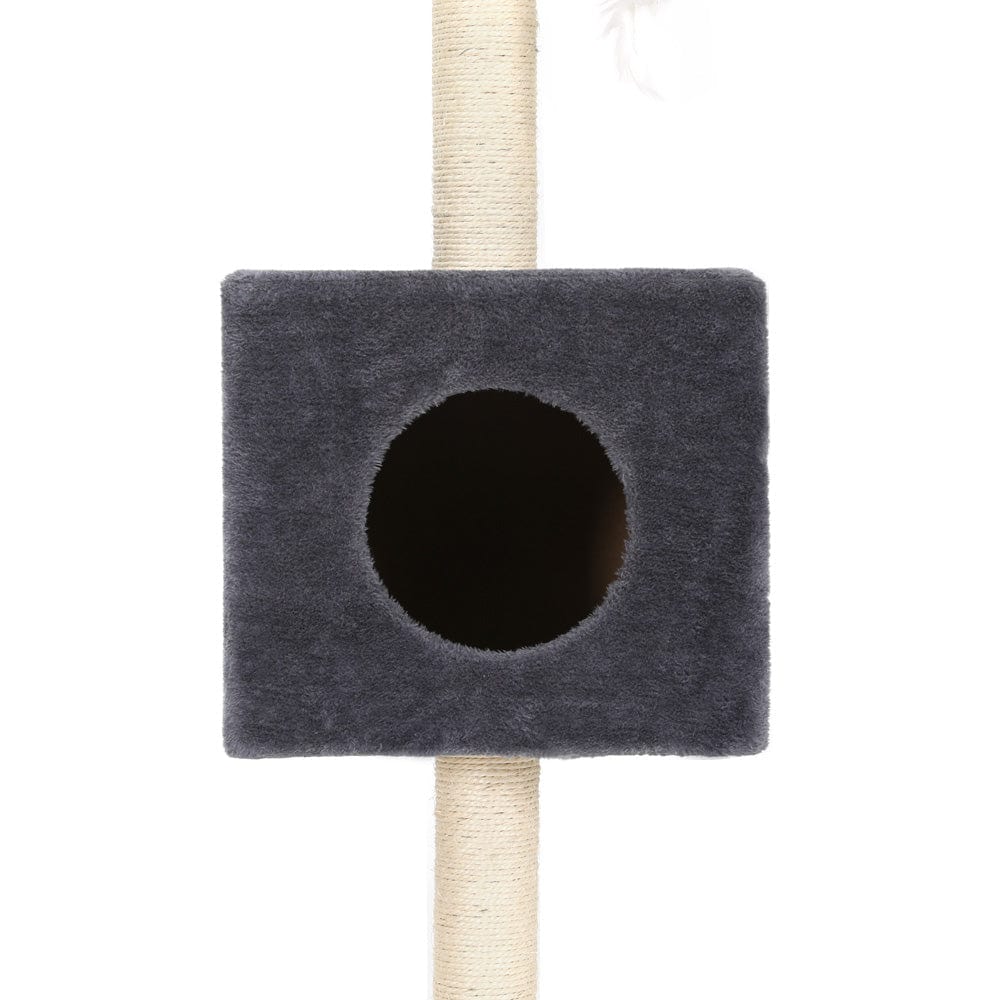 Spud Jax Petshop i.Pet Cat Tree 260cm Tower Scratching Post Scratcher Floor to Ceiling Cats Bed Dark Grey Pet Care > Cat Supplies > Cat Scratching Posts