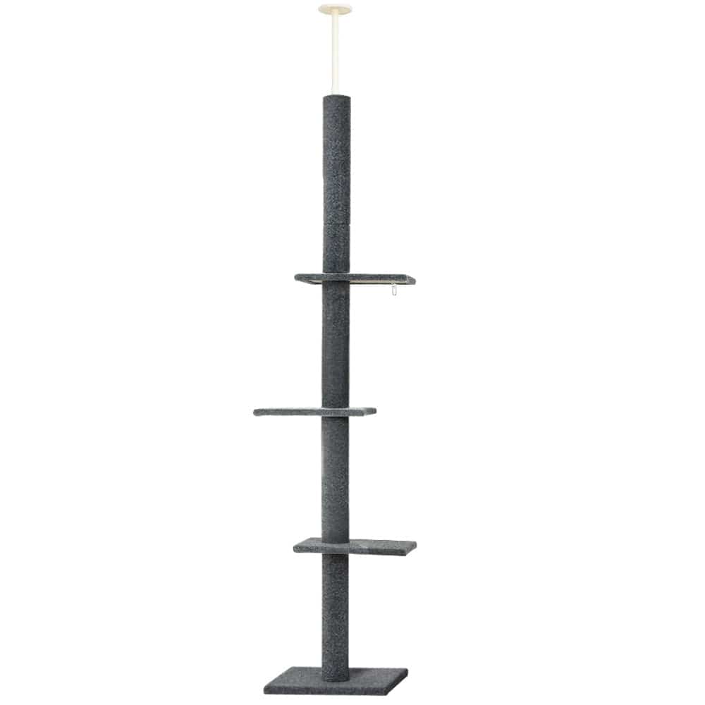 Spud Jax Petshop i.Pet Cat Tree 290cm Tower Scratching Post Scratcher Floor to Ceiling Cats Bed Grey i.Pet Cat Tree 290cm Tower Scratching Post Scratcher Floor to Ceiling Cats Bed Grey Pet Care > Cat Supplies > Cat Scratching Posts