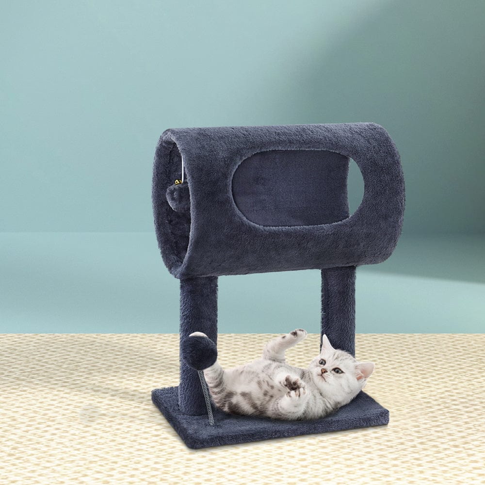 Spud Jax Petshop i.Pet Cat Tree 53cm Scratching Post Tower Scratcher Wood Condo House Trees Grey Pet Care > Cat Supplies