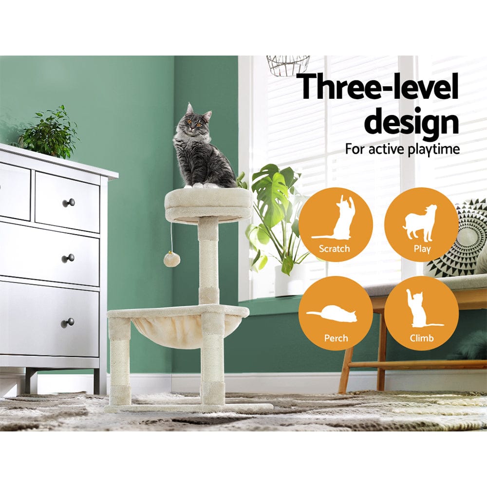 Spud Jax Petshop i.Pet Cat Tree 69cm Scratching Post Tower Scratcher Wood Condo Toys House Bed Pet Care > Cat Supplies > Cat Scratching Posts