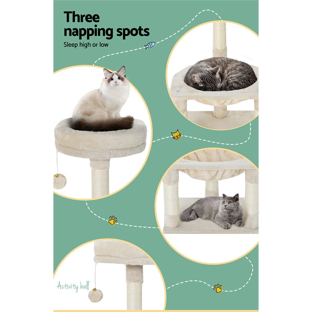 Spud Jax Petshop i.Pet Cat Tree 69cm Scratching Post Tower Scratcher Wood Condo Toys House Bed Pet Care > Cat Supplies > Cat Scratching Posts