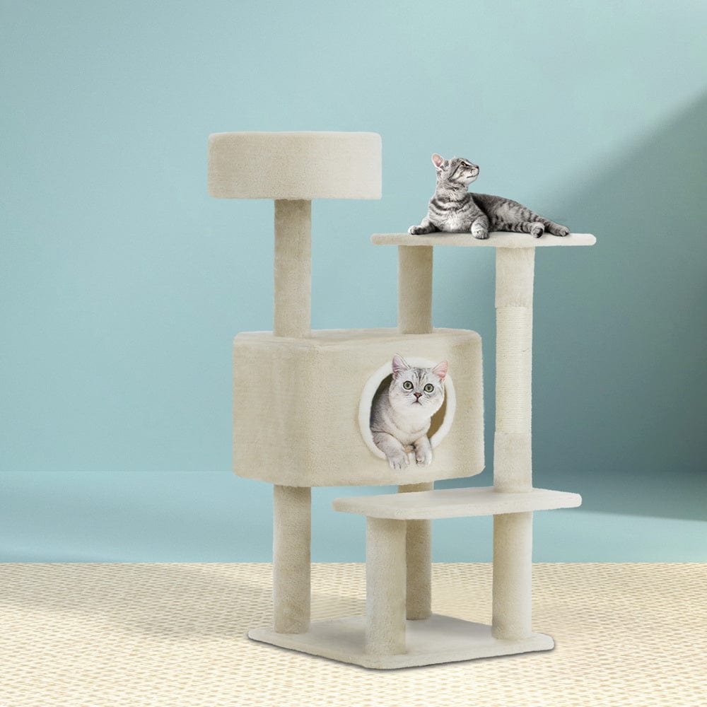Spud Jax Petshop i.Pet Cat Tree 90cm Scratching Post Tower Scratcher Wood Condo House Bed Trees Pet Care > Cat Supplies > Cat Scratching Posts