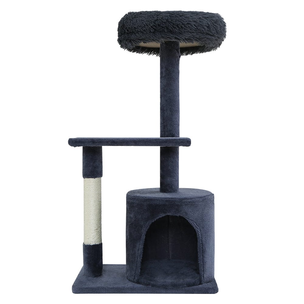 Spud Jax Petshop i.Pet Cat Tree 94cm Scratching Post Tower Scratcher Condo House Wood Trees Grey Pet Care > Cat Supplies