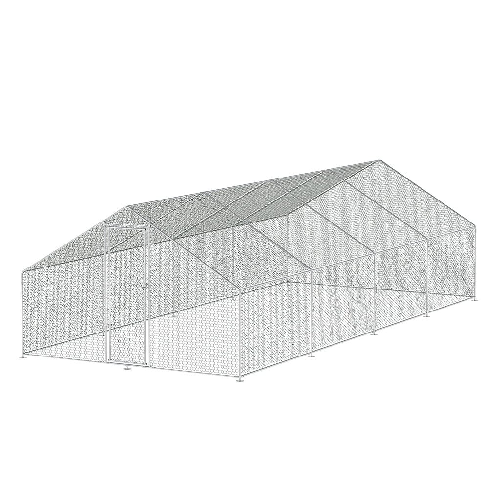 Spud Jax Petshop i.Pet Chicken Coop Cage 3x8x2m Galvanised Steel i.Pet Chicken Coop Cage 3x8x2m Galvanised Steel Pet Care > Coops & Hutches