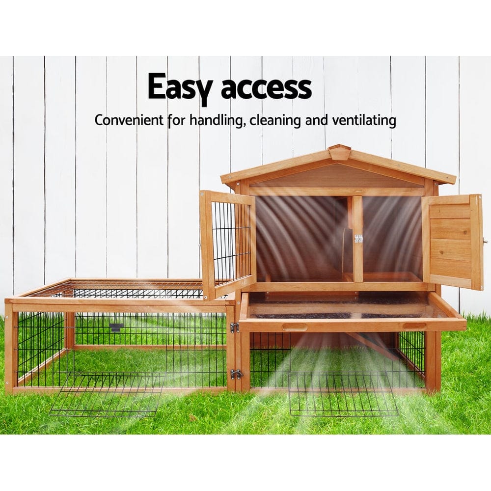 Spud Jax Petshop i.Pet Chicken Coop Rabbit Hutch 155cm x 49cm x 90cm Large Chicken Coop Wooden Run Cage House Outdoor i.Pet Chicken Coop Rabbit Hutch 155cm x 49cm x 90cm Large Chicken Coop Wooden Run Cage House Outdoor Pet Care