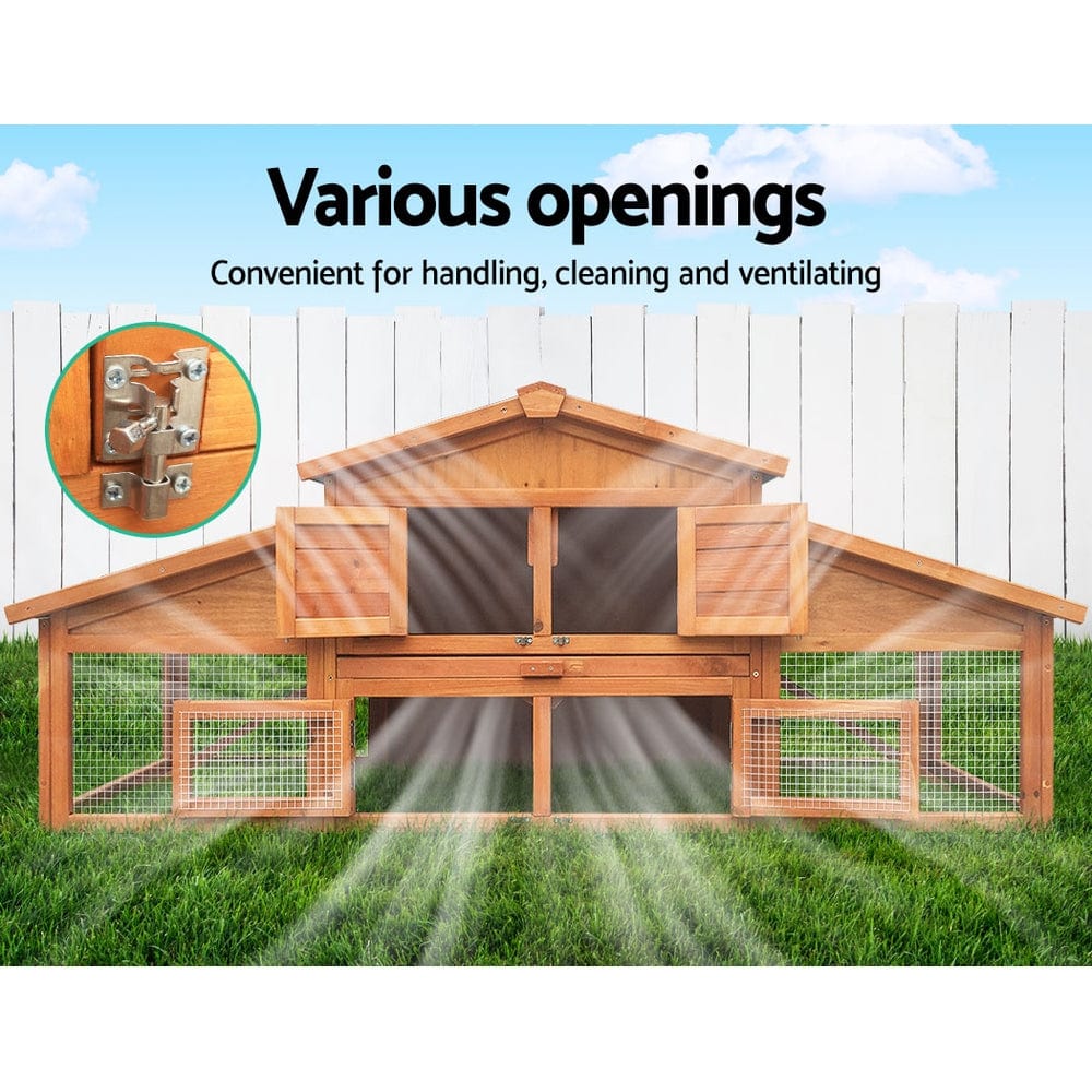Spud Jax Petshop i.Pet Chicken Coop Rabbit Hutch 169cm x 52cm x 72cm Large Chicken Coop Wooden House Run Cage i.Pet Chicken Coop Rabbit Hutch 169cm x 52cm x 72cm Large Chicken Coop Wooden House Run Cage Coop_Hutch