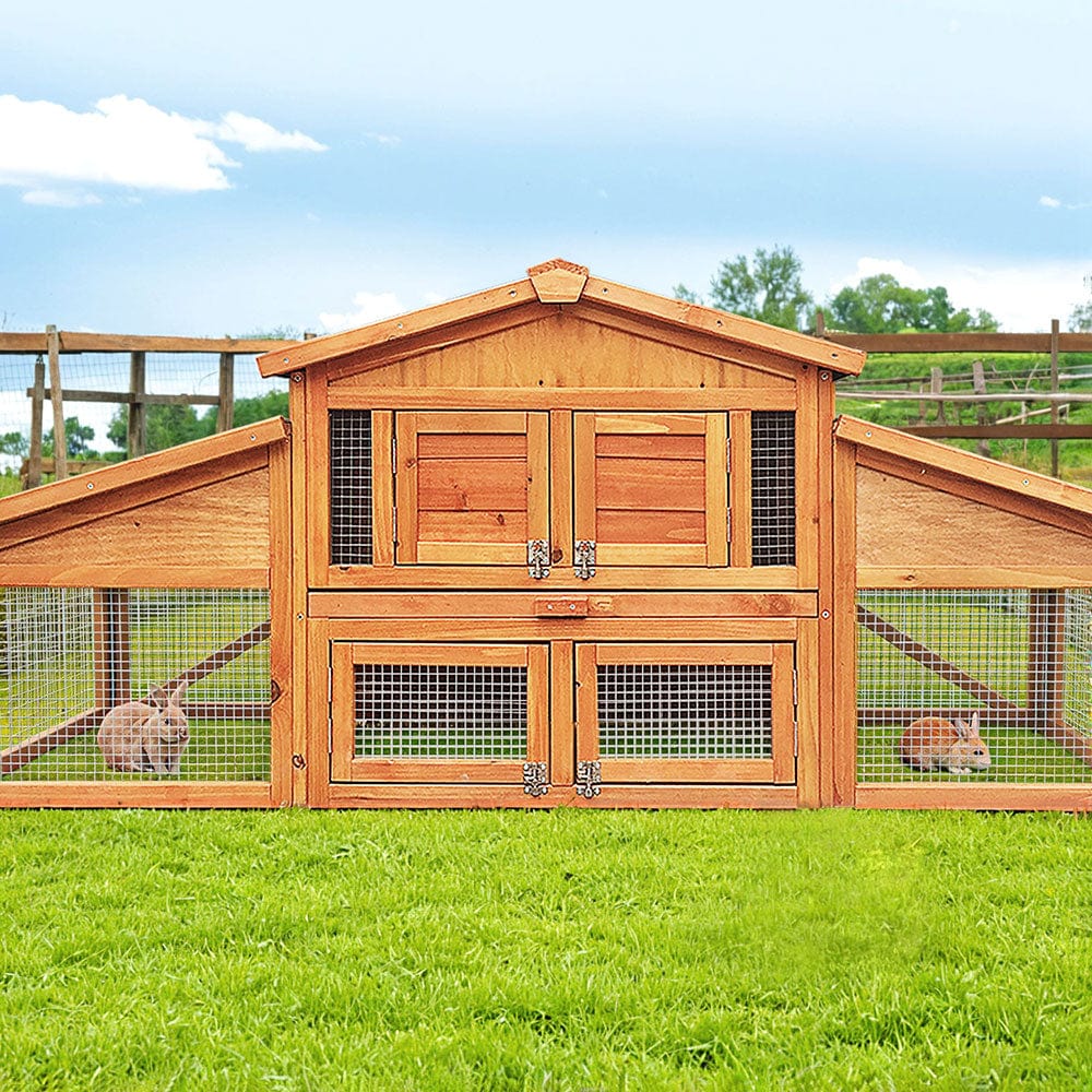 Spud Jax Petshop i.Pet Chicken Coop Rabbit Hutch 169cm x 52cm x 72cm Large Chicken Coop Wooden House Run Cage i.Pet Chicken Coop Rabbit Hutch 169cm x 52cm x 72cm Large Chicken Coop Wooden House Run Cage Coop_Hutch