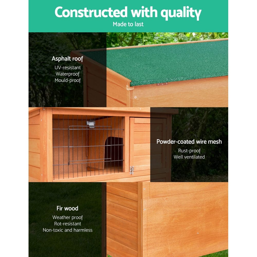 Spud Jax Petshop i.Pet Chicken Coop Rabbit Hutch 88cm x 40cm x 76cm Large Chicken Coop House Run Wooden Cage Outdoor i.Pet Chicken Coop Rabbit Hutch 88cm x 40cm x 76cm Large Chicken Coop House Run Wooden Cage Outdoor Pet Care