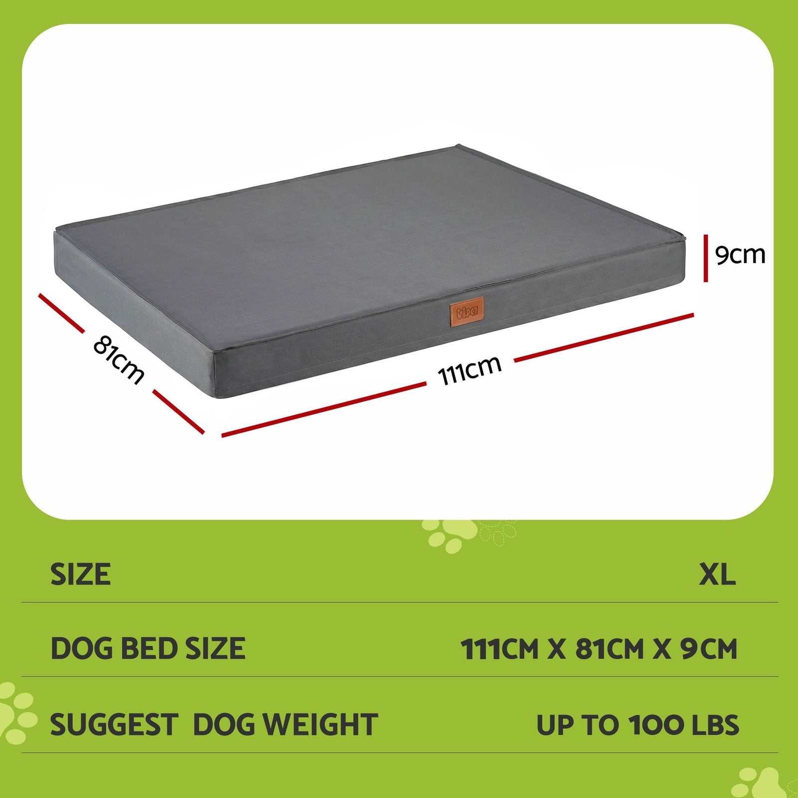 Spud Jax Petshop i.Pet Dog Bed XL Water-resistant Egg Crate Foam Orthopedic Pet Mat Grey i.Pet Dog Bed XL Water-resistant Egg Crate Foam Orthopedic Pet Mat Grey Pet Care > Dog Supplies > Dog Beds
