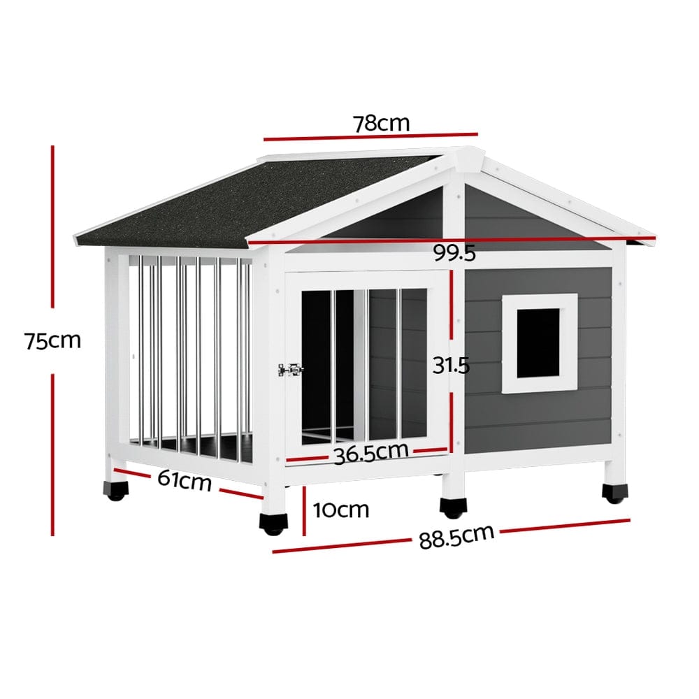 Spud Jax Petshop i.Pet Dog Kennel House Large Wooden Outdoor Pet Kennels Indoor Puppy Cabin Home Pet Care > Dog Supplies
